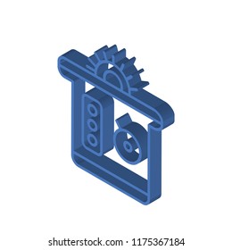 Carpentry isometric left top view 3D icon