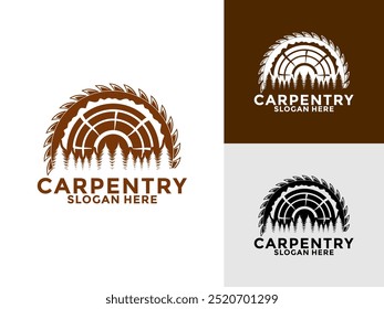 Ilustración vectorial de diseño de logotipo de carpintería, Carpintería de carpintería de carpintería retro vintage logo diseño Plantilla
