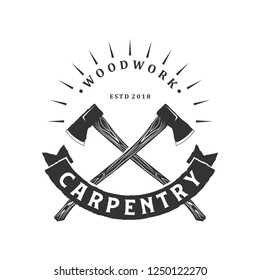 Carpentry logo vintage