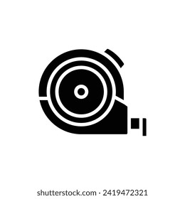 Carpentry Measuring Tape Filled Icon Vector Illustration