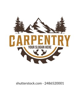 carpentry and mechanic labels, emblems and logo