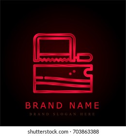 Carpentry red chromium metallic logo