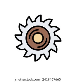 Carpentry Saw Blade Icon Vector Illustration