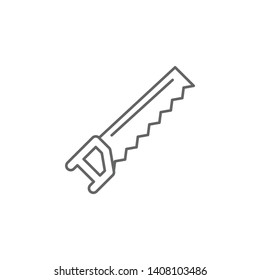 Carpentry, saw line vector icon
