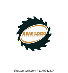 Carpentry Saw logo vector template 