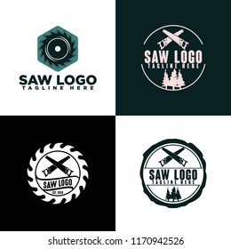 Carpentry Saw logo vector template 