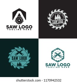 Carpentry Saw logo vector template 