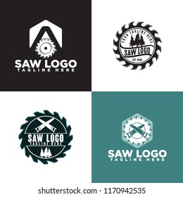 Carpentry Saw logo vector template 