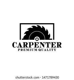 Carpentry Saw Logo Vector Template 