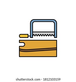 carpentry saw, repair icon. Element of education illustration. Signs and symbols can be used for web, logo, mobile app, UI, UX on white background