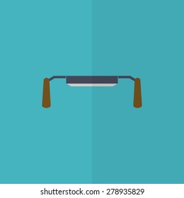 Carpentry scraper flat icon. Spokeshave.  Editable and design suitable vector illustration.