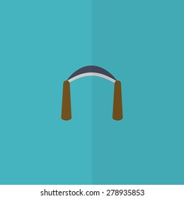 Carpentry scraper flat icon. Spokeshave.  Editable and design suitable vector illustration.
