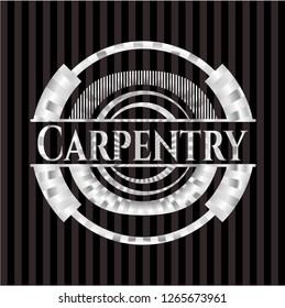 Carpentry silvery badge or emblem