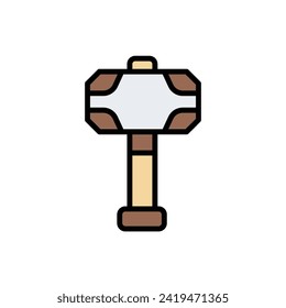 Carpentry Sledgehammer Icon Vector Illustration