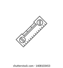 Carpentry, spirit level line vector icon