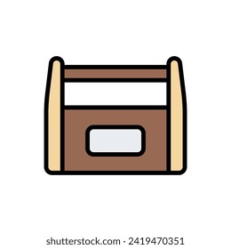 Carpentry Toolbox Icon Vector Illustration