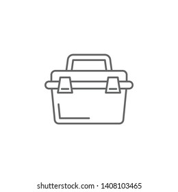Carpentry, toolbox line vector icon