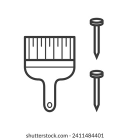 carpentry tools daily house repair vector art design outline line art