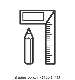 Tischlerwerkzeuge für tägliche Hausreparatur Vektorgrafik-Design-Leitlinie Kunst