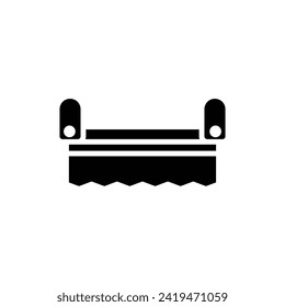 Carpentry Two Handed Saw Filled Icon Vector Illustration