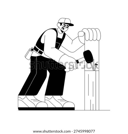 Carpentry  vector illustration Eps 10 File     