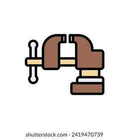 Carpentry Vice Icon Vector Illustration