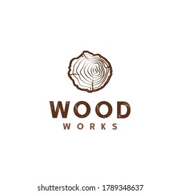 Carpentry, wood logo vector illustration