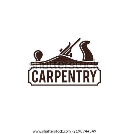 Carpentry or Wood Working Logo design. Vector Illustration.