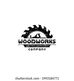 Carpentry, Woodworking Logo Design for Wood Shop Industry