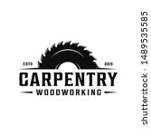 Carpentry, woodworking retro vintage logo design. Sawmill / saw logo