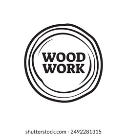 Carpentry, woodworking retro vintage vector logo design.