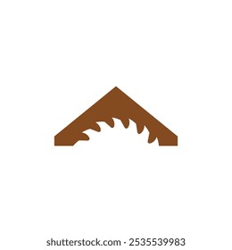 Carpentry workshop logo with a wood plane. Woodworking and woodcraft. Vector on white background.