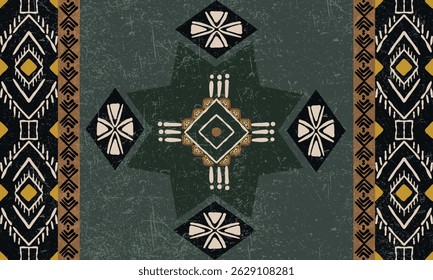 Carpet African mud cloth tribal fabric bohemian pattern,geometric elements,zigzag,tribal design,vector illustration,American mud cloth bogolan pattern,tribal Aztec pattern design for textile,carpet.
