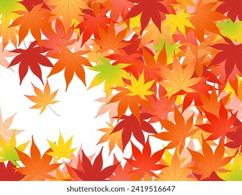 Carpet of autumn leaves with blank space