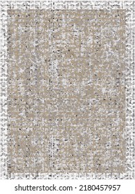 Carpet bathmat and Rug Boho style ethnic design pattern with distressed woven texture and effect