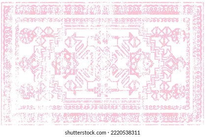 Carpet bathmat and Rug Boho Style ethnic design pattern with distressed texture and effect vector
patterns