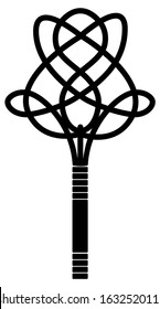 Carpet beater, stylized vector illustration isolated on white.