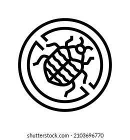 carpet beetle treatment line icon vector. carpet beetle treatment sign. isolated contour symbol black illustration