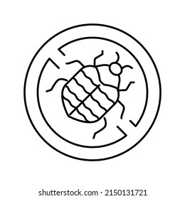 carpet beetle treatment line icon vector. carpet beetle treatment sign. isolated contour symbol black illustration