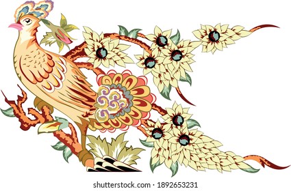 The carpet bird illustration art