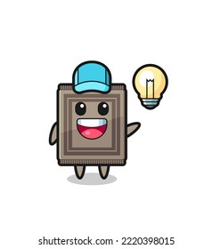 carpet character cartoon getting the idea , cute design