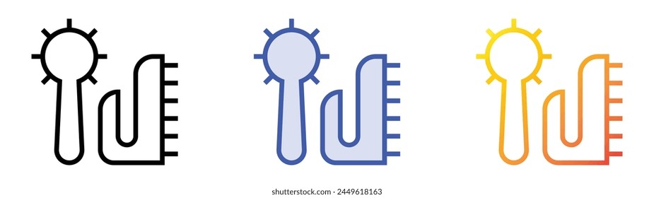 carpet cleaner icon. Linear, Blue Fill and Gradient Style Design Isolated On White Background