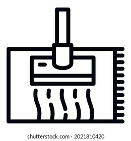 Carpet cleaner icon. Outline carpet cleaner vector icon for web design isolated on white background
