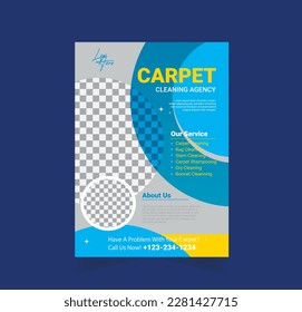 Carpet Cleaning Flyer Design Template, Cleaning Service Flyer.