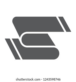 Carpet cleaning glyph icon, clean and home, rug sign, vector graphics, a solid pattern on a white background, eps 10.