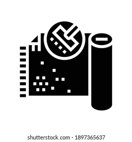 carpet cleaning glyph icon vector. carpet cleaning sign. isolated contour symbol black illustration