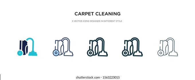 carpet cleaning icon in different style vector illustration. two colored and black carpet cleaning vector icons designed in filled, outline, line and stroke style can be used for web, mobile, ui