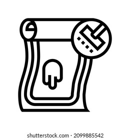 Teppichreinigungslinie Symbol Vektorgrafik. Teppichreinigungszeichen. isoliertes Kontursymbol