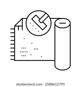 carpet cleaning line icon vector. carpet cleaning sign. isolated contour symbol black illustration
