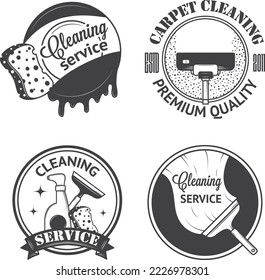 carpet cleaning service logo design vector emplate.eps